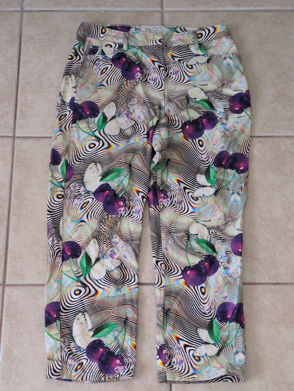 ASOS COLLUSION Butterfly Wave Psychedelic Print Size 34x28